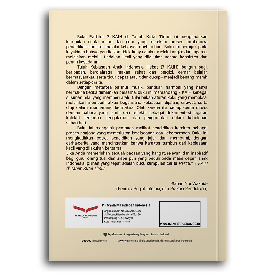 Partitur 7 Kaih Di Tanah Kutai Timur