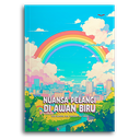 Nuansa Pelangi Di Awan Biru